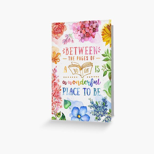 Between the pages Greeting Card