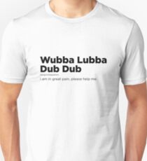 Wubba Lubba Dub Dub Definition Slim Fit T-Shirt