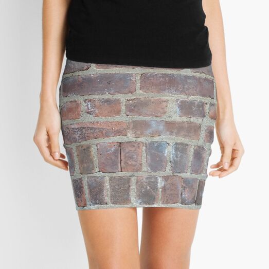 #cement #brick #dirty #old #rough #concrete #solid #pattern #wallpaper #clay #colorimage #wallbuildingfeature #cubeshape #stonematerial #textured #constructionindustry #brickwall #square Mini Skirt