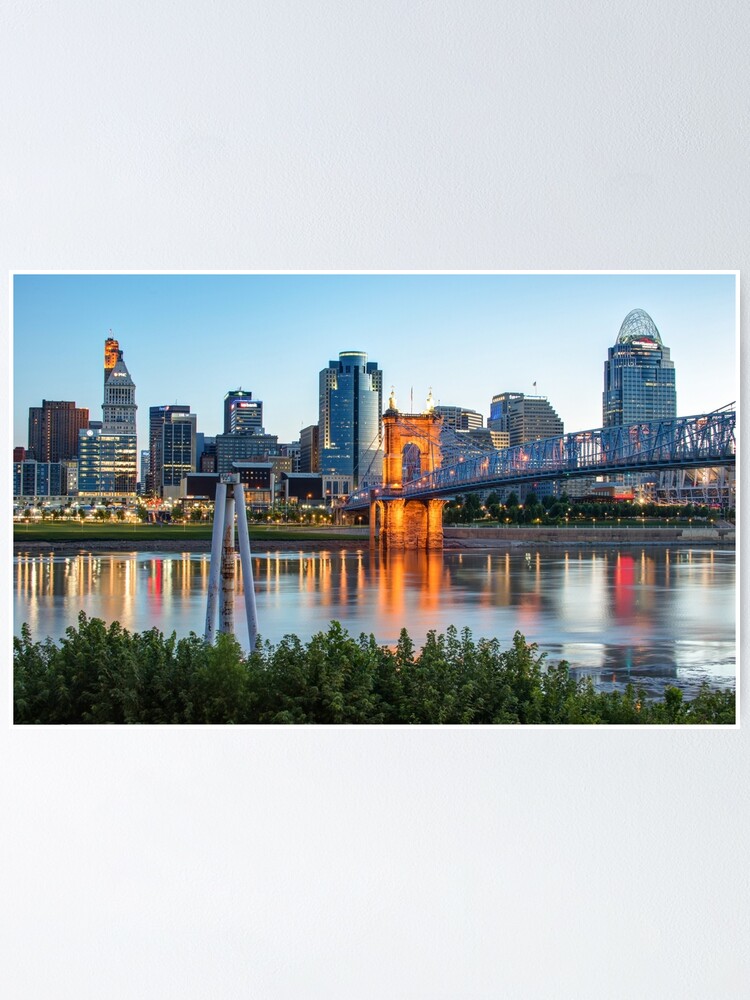 Louisville, Kentucky at Twilight Skyline Panoramic Art Print