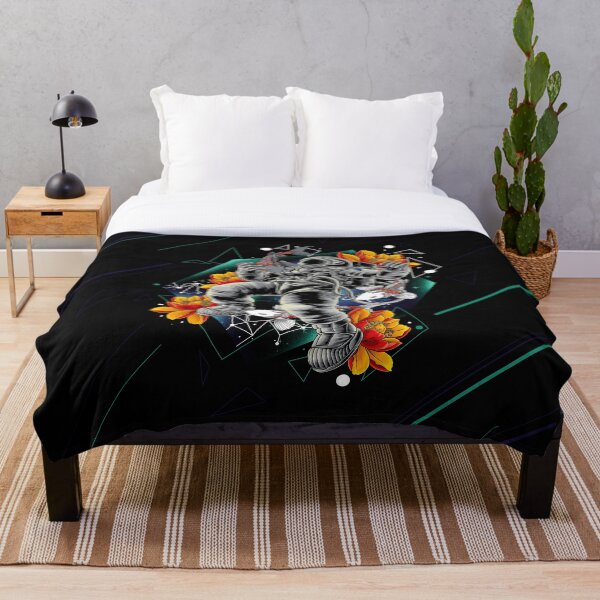 Lucky Spaceman Throw Blanket