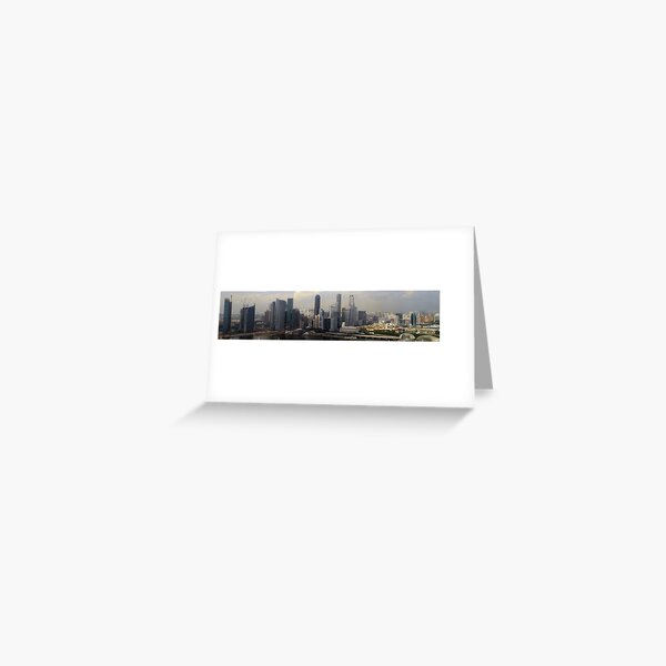 Singapore Skyline Panorama. Greeting Card