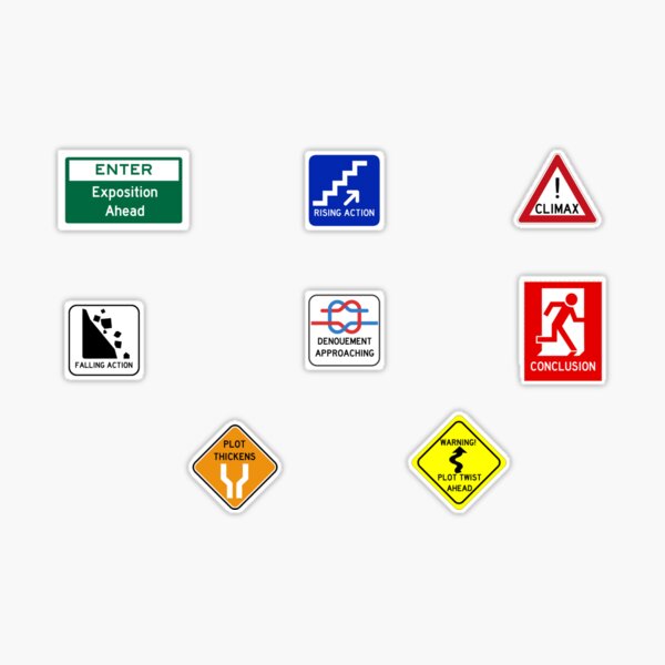 Narrative Structure Road Signs Falling Action | Greeting Card