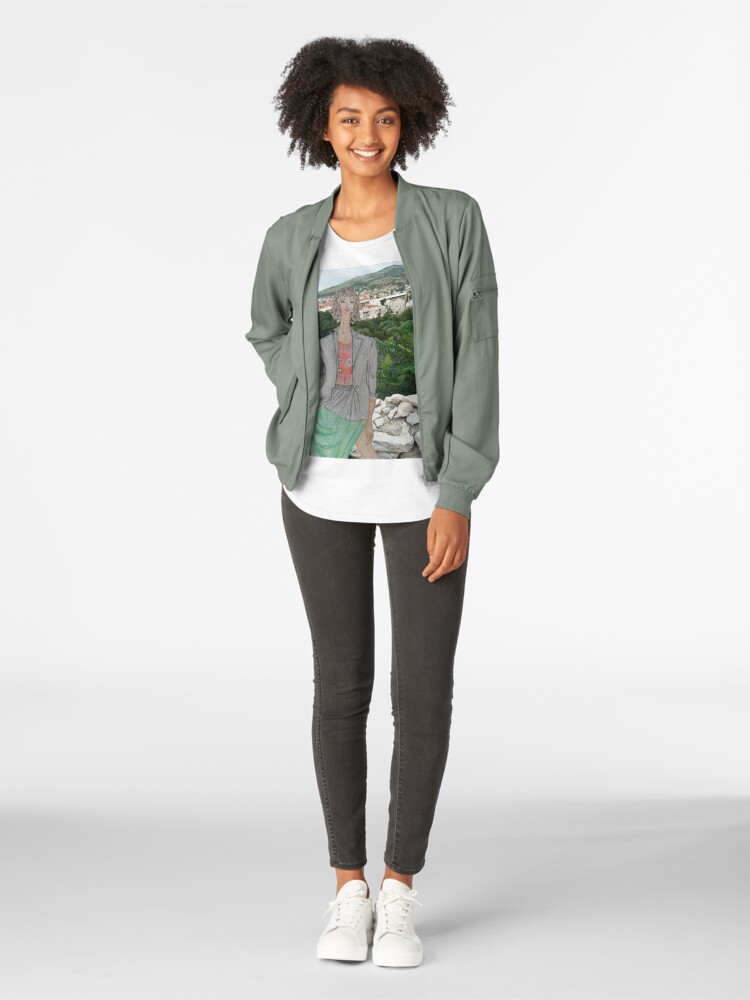 Alternate view of Fashion Illustration Collage: A Girl Wearing a Maxi Skirt Premium Scoop T-Shirt