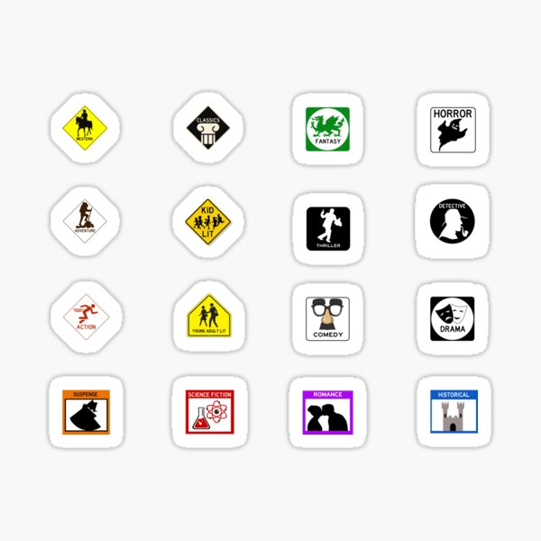 Genre Road Sign Stickers Sticker
