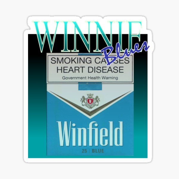 winfield blue cigarettes WINNIE BLUES Sticker