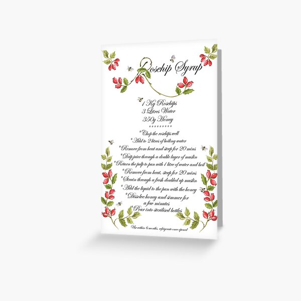 Item preview, Rosehip Syrup Illustrated Recipe designed and sold by Theodora Gould.