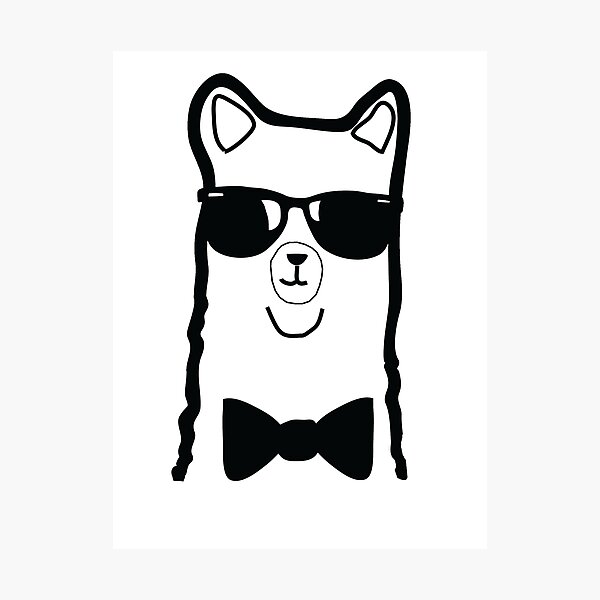 Item preview, Hipster Alpaca – Face Close Up - Cute Kids Cartoon Character designed and sold by designedbyn.