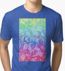 Fantasy Garden Rainbow Doodle Tri-blend T-Shirt