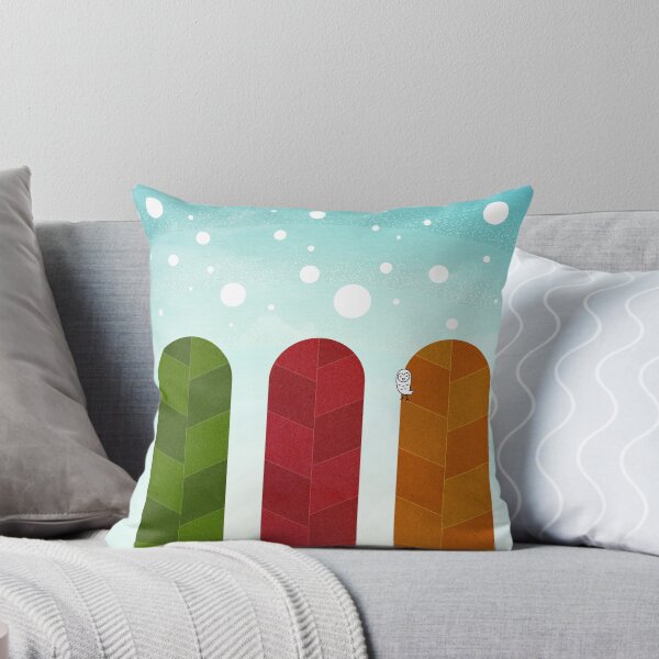 Item preview, Owly watches the first snow over the autumn poplar forest designed and sold by OwlyChic.