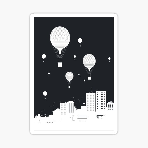 Aperçu de l'œuvre Ballons et la ville II créée et vendue par soltib.