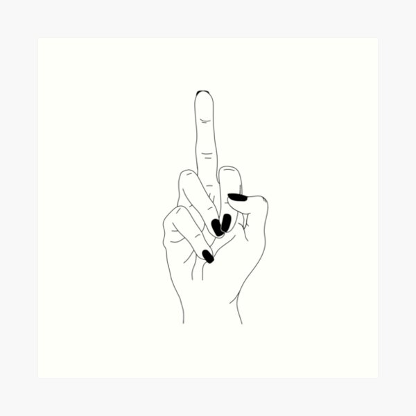 Middle Finger Art Print