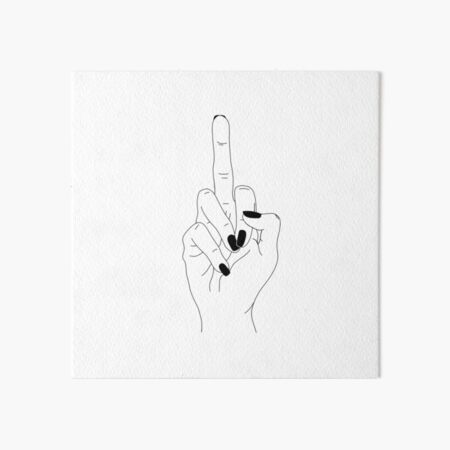 Middle Finger Art Board Print
