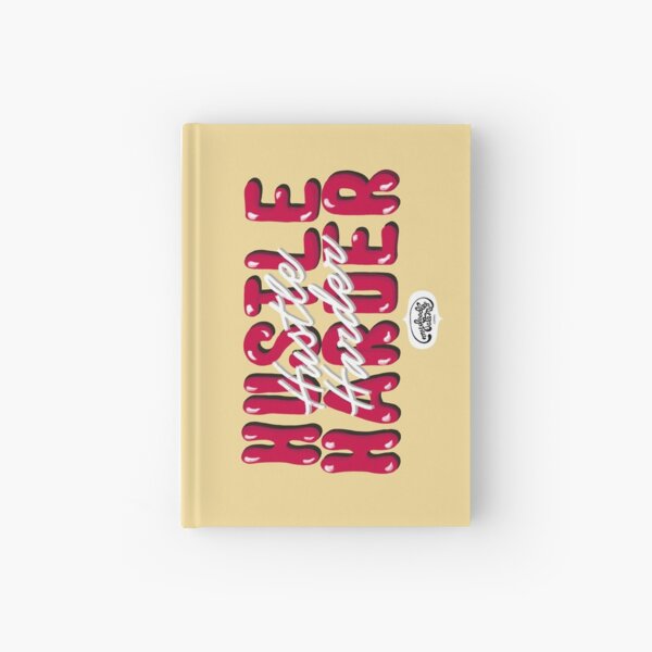 Hustle Harder Work Hard Lettering Art (Custard Yellow) Hardcover Journal