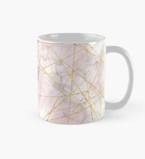Gold and Pink Marble Crackle Mug