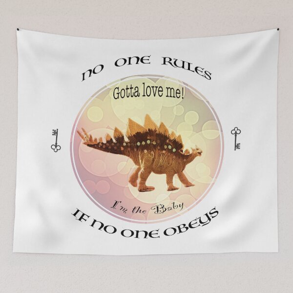 Item preview, No One Rules If No One Obeys Baby Scelidosaurus Dinosaur Design designed and sold by Rocky Mountain Artistry.
