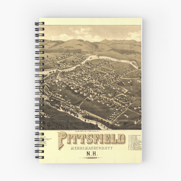 Item preview, Aerial View of Pittsfield, New Hampshire (1884) designed and sold by allhistory.
