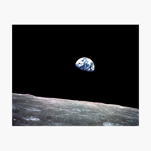 Earthrise Over Moon, Apollo 8 Photographic Print