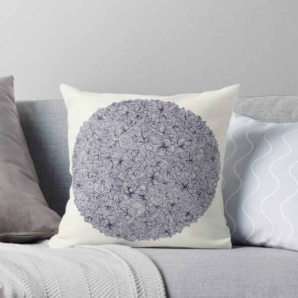 Item preview, Held Together - a pattern of navy blue doodles designed and sold by micklyn.