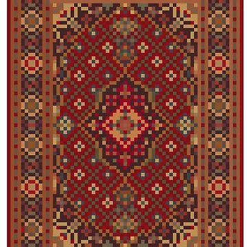 Artwork thumbnail, Big Lebowski Pixel Rug by Shy Guy's Pixels