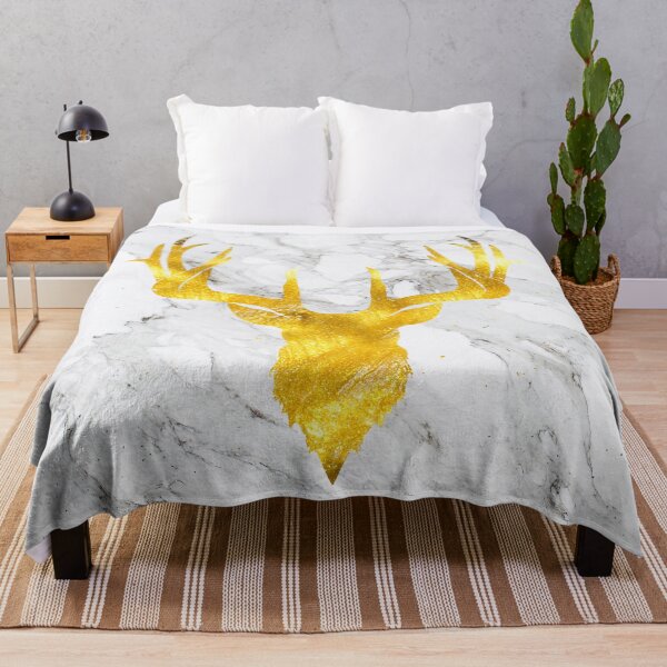 Item preview, Golden Deer Silhouette On Marble designed and sold by cadinera.