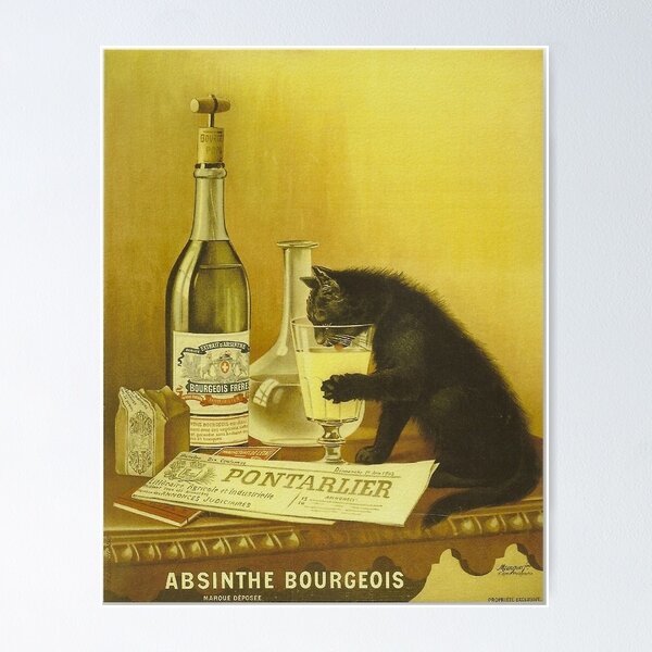 Item preview, Retro French Poster "Absinthe Bourgeois"  designed and sold by RBEnt.