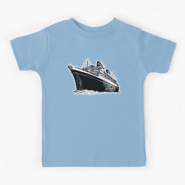 Cruise Ship. Ocean Liner, Ship, Trans Atlantic. Kids T-Shirt
