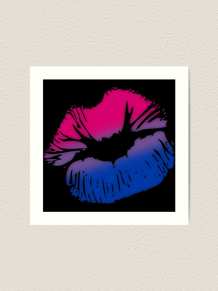 Bisexual Big Kissing Lips Art Print For Sale By Valador Redbubble