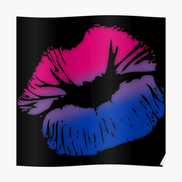 Bisexual Big Kissing Lips Poster By Valador Redbubble