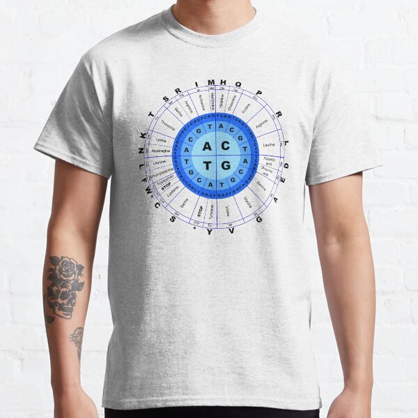 DNA, Genetic Code, Circle, Gene, Codon, Amino Acid. Classic T-Shirt