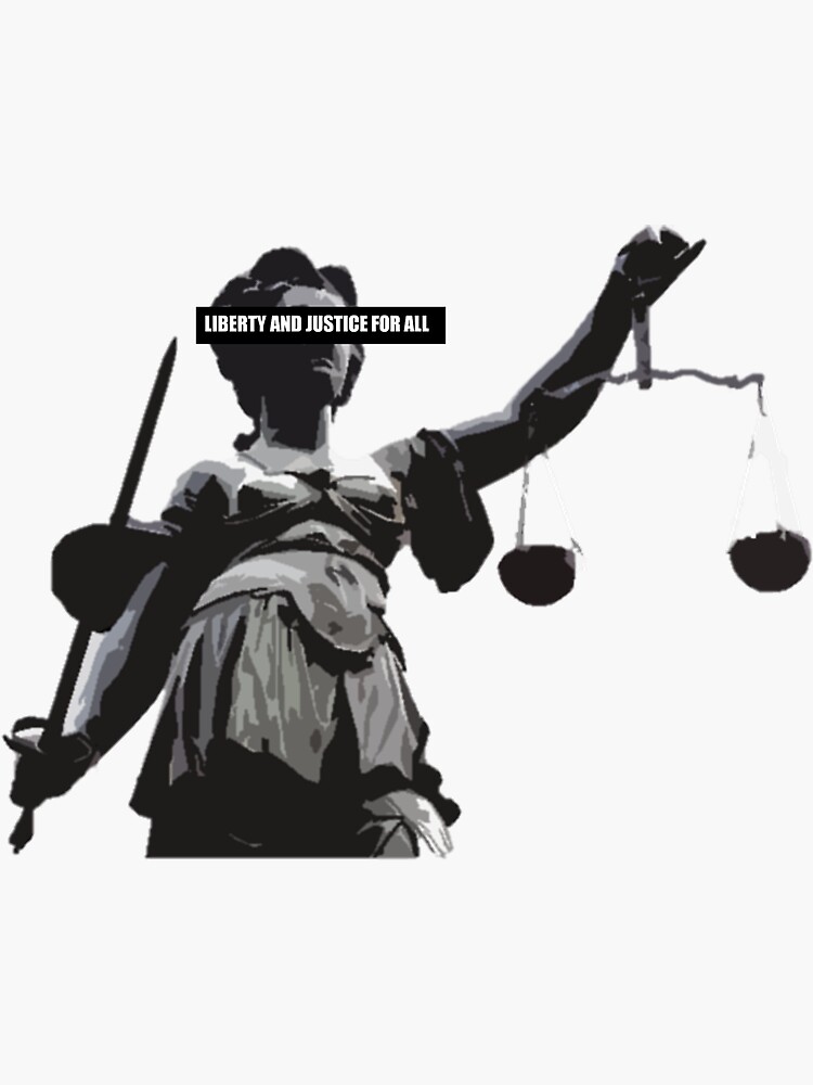 Lady Justice Liberty And Justice For All Sticker By Teteel Redbubble