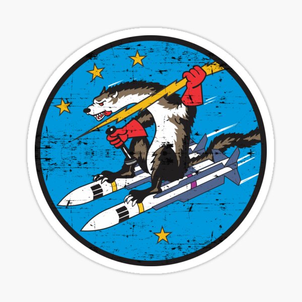 USAF Wild Weasel - Estilo Grunge Pegatina