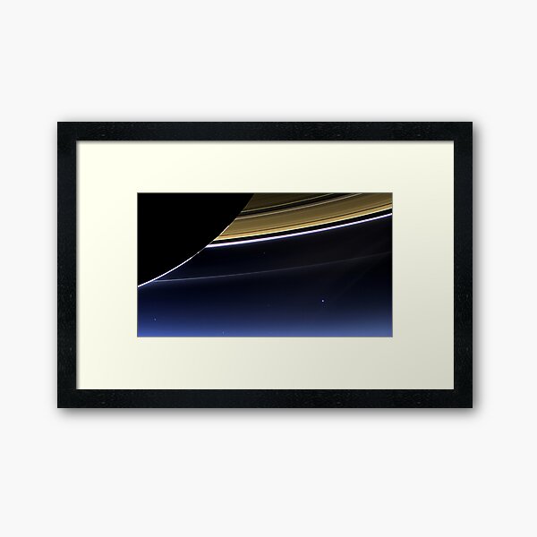Earth and Saturn - The Day Earth Smiled Framed Art Print