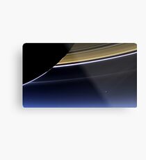 Erde und Saturn - Der Tag, an dem die Erde lächelte Metallbild