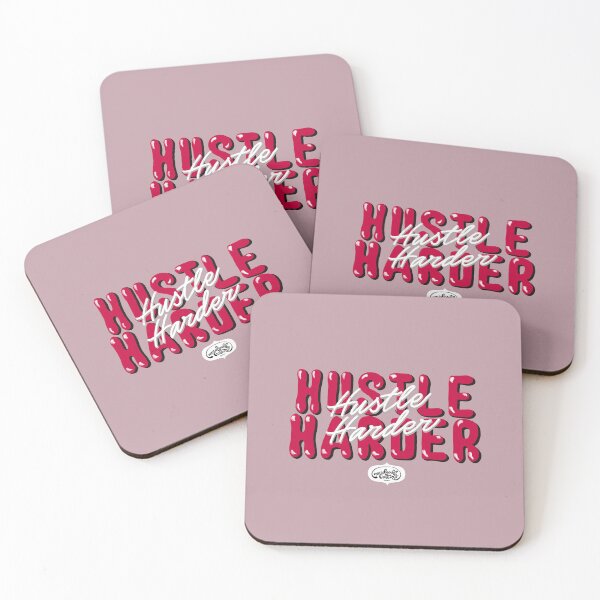 Item preview, Hustle Harder Work Culture Lettering Art (Blush Pink) designed and sold by mydoodlesateme.