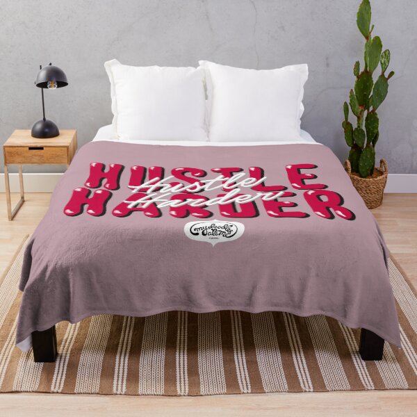 Item preview, Hustle Harder Work Culture Lettering Art (Blush Pink) designed and sold by mydoodlesateme.