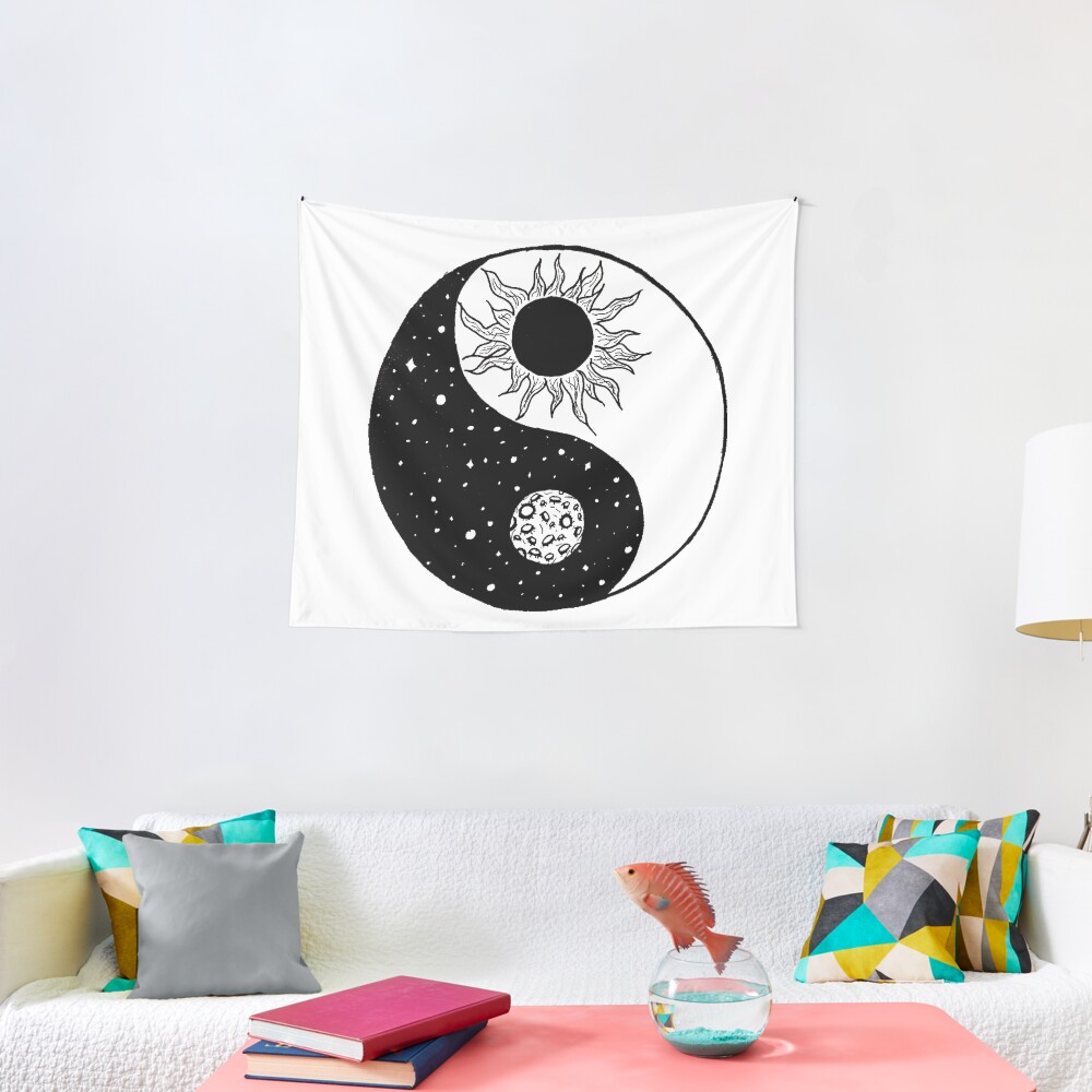 Sun and Moon Yin and Yang Tapestry