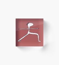 Warrior posture (Virabhadrasana) Acrylic Block