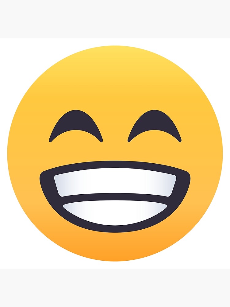  JoyPixels  Beaming Face Smile Emoji  Poster by joypixels 