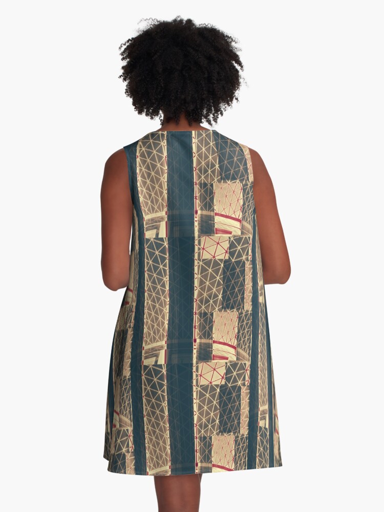 Thumbnail 3 of 4, A-Line Dress, Bamboo Net designed and sold by kinkatstyle.