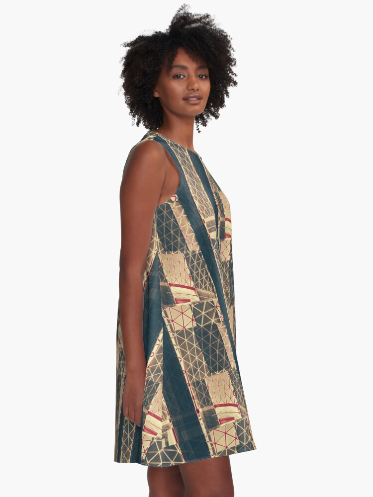 Thumbnail 2 of 4, A-Line Dress, Bamboo Net designed and sold by kinkatstyle.