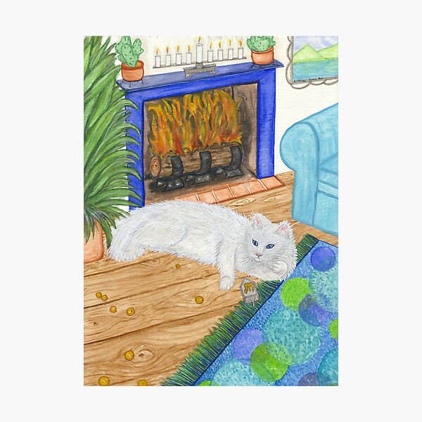 Kindle Cat Photographic Print