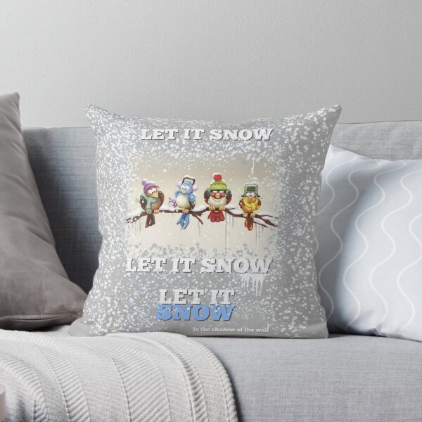Chilly Birds! Throw Pillow