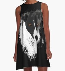 Dog funny glowing Art A-Line Dress