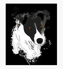 Dog funny glowing Art Photographic Print