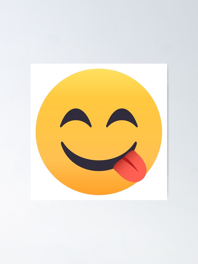 "JoyPixels™ Face Licking Lips Emoji" Poster for Sale by JoyPixels Inc. Redbubble