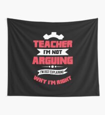 Funny Teacher Quote Gift Wall Tapestry