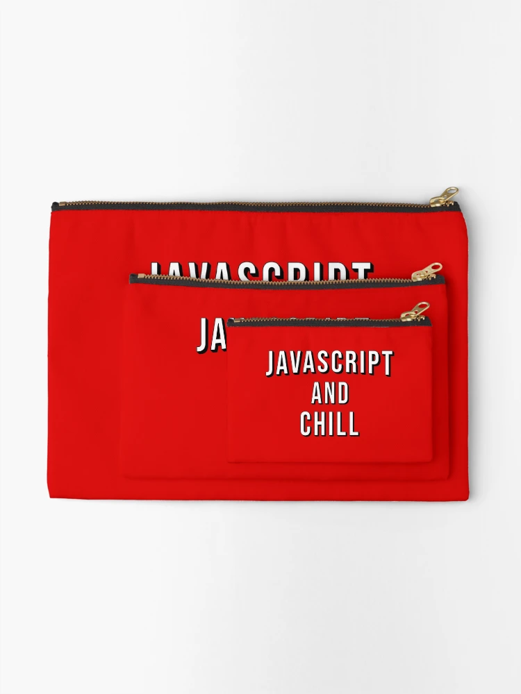Aperçu 2 sur 4. Pochette avec l'œuvre JavaScript et Chill créée et vendue par Paper Oshi.