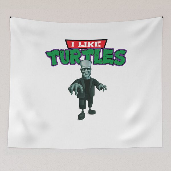 Item preview, I Like Turtles Zombie Monster Meme designed and sold by thrilla.