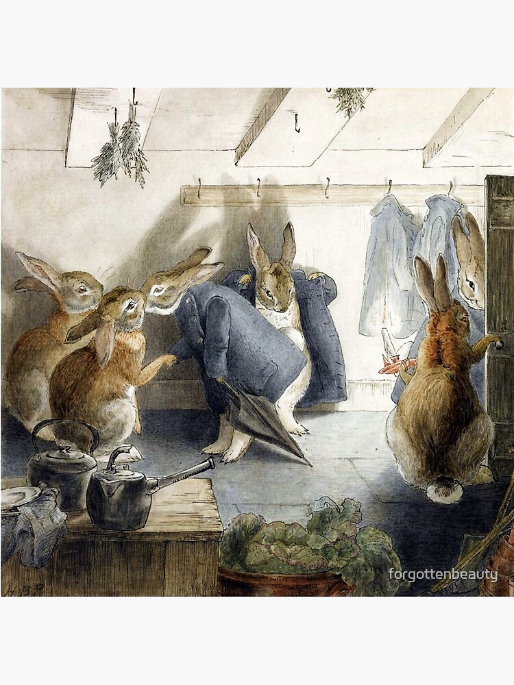 Lámina fotográfica for Sale con la obra «Fiesta del té del conejo - Beatrix  Potter» de forgottenbeauty